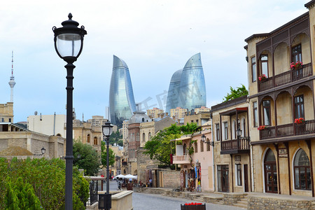 阿塞拜疆建筑摄影照片_老城市