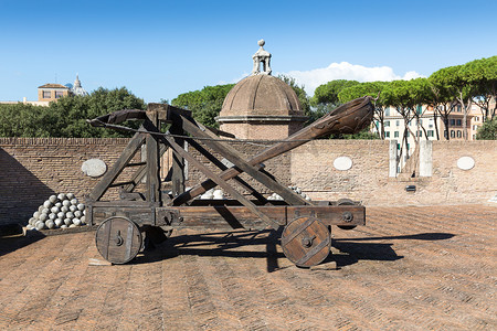 古弹射器在堡垒堡垒在天使的城堡, 罗马, 意大利