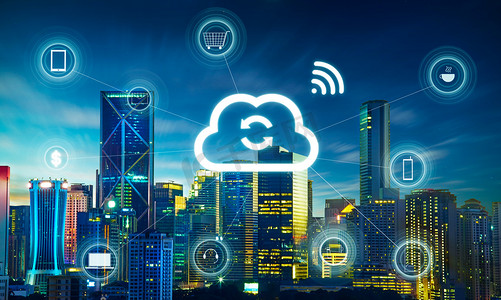 科技城市互联智能城市和云计算