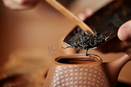 主人准备回家仪式特写概念形象中国茶叶