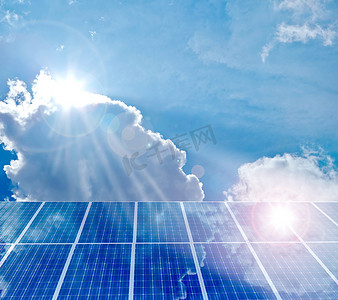 国家环境摄影照片_太阳能电池板。太阳光伏的能源