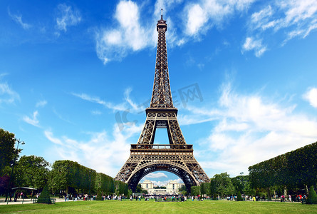 浪漫告白字摄影照片_巴黎，埃菲尔铁塔