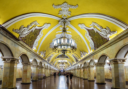 共青团摄影照片_共青团 (Koltsevaya 线) 莫斯科地铁站