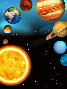 孩子们的的太阳系-银河系-天文学