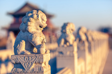 雕塑设计摄影照片_中国石头狮子雕塑