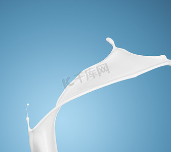牛奶流动背景摄影照片_牛奶或白色的液体飞溅