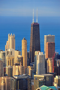 中西部地区摄影照片_芝加哥鸟瞰图