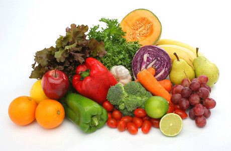 多彩的蔬菜和水果的新鲜组
