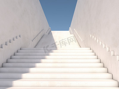  与楼梯的建筑理念。3d 渲染