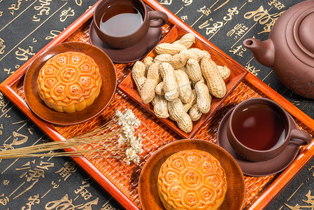 中国的中秋节月饼和茶