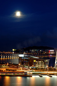 城市建筑景观夜景摄影照片_娱乐中心、 澳门的夜景
