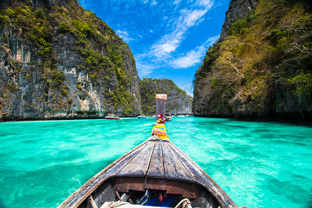 木船上披披岛，泰国.