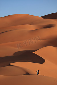 在阿尔及利亚撒哈拉沙漠的沙子