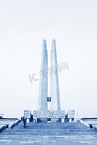 中国河北省唐山市抗震纪念碑. 