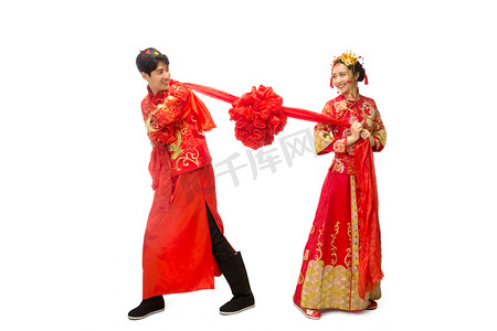 中式背景摄影照片_中式古典婚礼