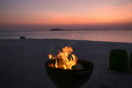 海景沙滩摄影照片_马尔代夫海景