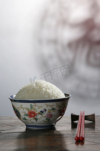 剪纸传统文化摄影照片_米饭