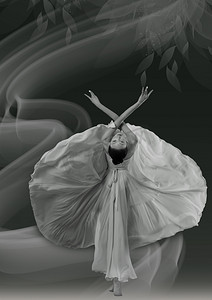 现代舞蹈海报创意合成摄影图配图