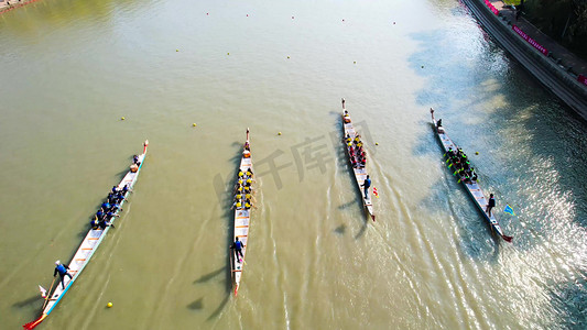 传统节日端午节划龙舟比赛