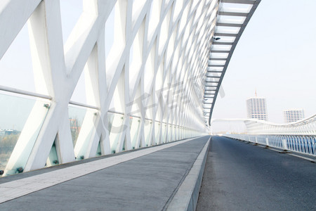 吊桥线条摄影照片_北京郊区公路