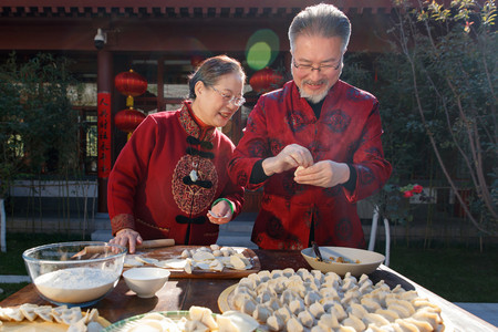 幸福家庭回家过新年