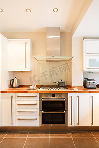厨房油烟机摄影照片_设计的厨房