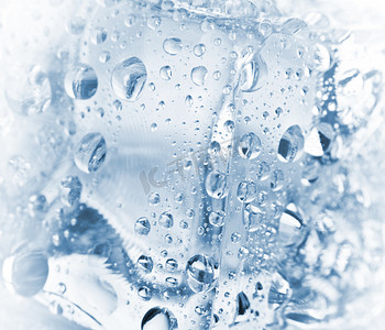 蓝色纹理摄影照片_冰的多维数据集