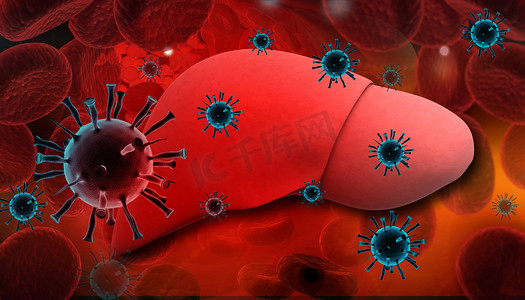 细胞摄影照片_肝感染肝炎病毒