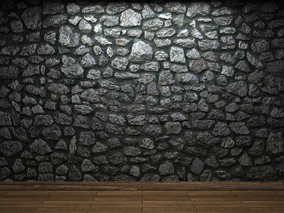 发亮的石头墙