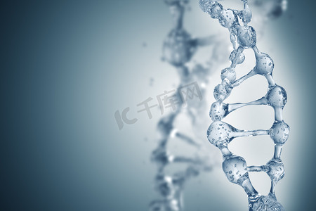 美丽背景下的DNA分子