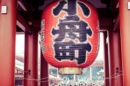 ji摄影照片_日本东京朝户寺的Sensoji-ji Red Japanese Temple 