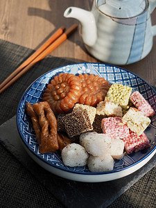 瓜土摄影照片_韩国传统糖果和饼干, 土瓜, 糯米饼, 钢政