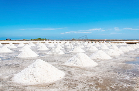 自然农民摄影照片_泰国的盐场