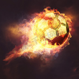 游戏爆炸背景摄影照片_火球。体育足球背景