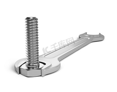Spanner with bolt