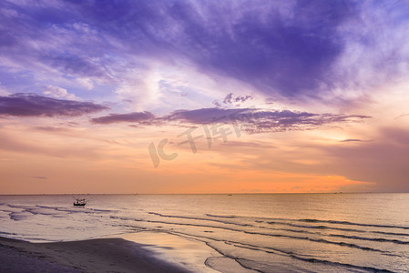 zip摄影照片_泰国海滩上的日落