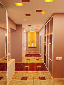 起居室三维摄影照片_3D渲染起居室的内部