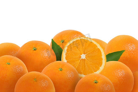 水果橘子摄影照片_一串橘子特写