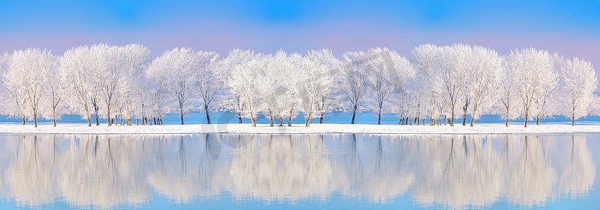 气候摄影照片_冬季的多瑙河
