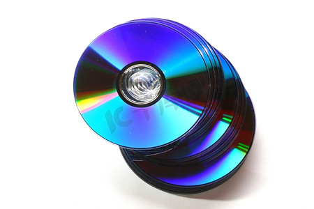 白底隔离的CD光盘