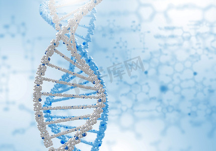 彩色背景下DNA结构的数字图解