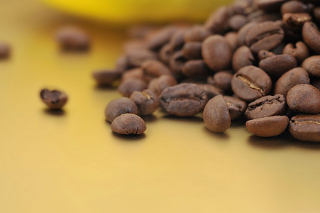 咖啡豆收尾作为背景