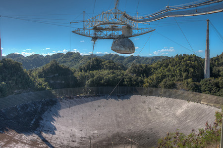波多黎各阿雷西博天文台射电望远镜.