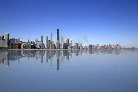 中西部地区摄影照片_芝加哥城市天际线