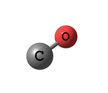 一氧化碳分子结构上白色孤立