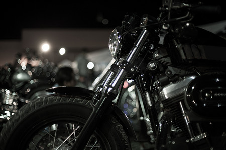 摩托车在摩托车展上展出