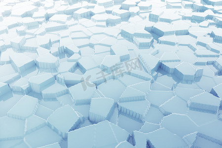 冰块纹理摄影照片_抽象的蓝色冰与思考背景。3d 渲染