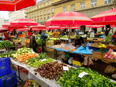 Dolac αγορά, Ζάγκρεμπ, Κροατία马利亚市场，萨格勒布，克罗地亚