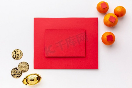 新年贺岁摄影照片_中国新年贺岁金币卡片模型