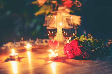  晚餐，浪漫，一天，情人节